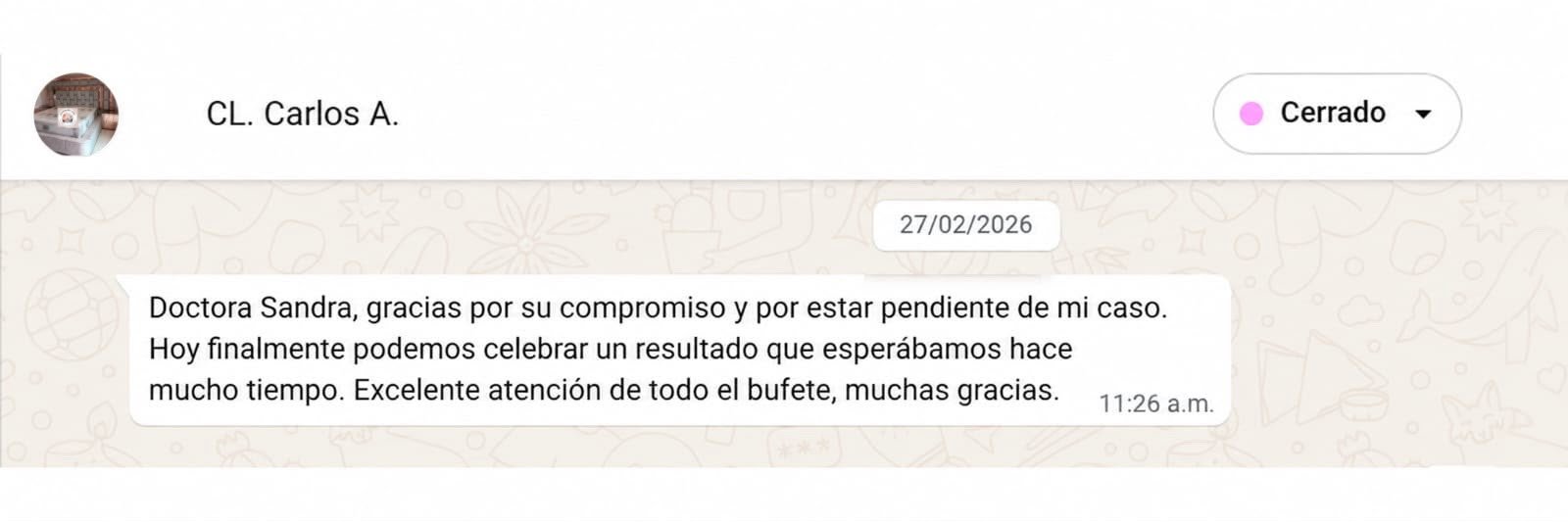 Conversación real con una clienta