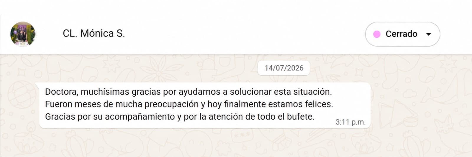 Conversación real con una clienta