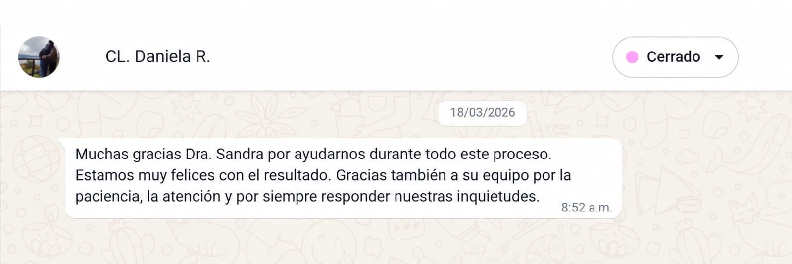Conversación real con una clienta