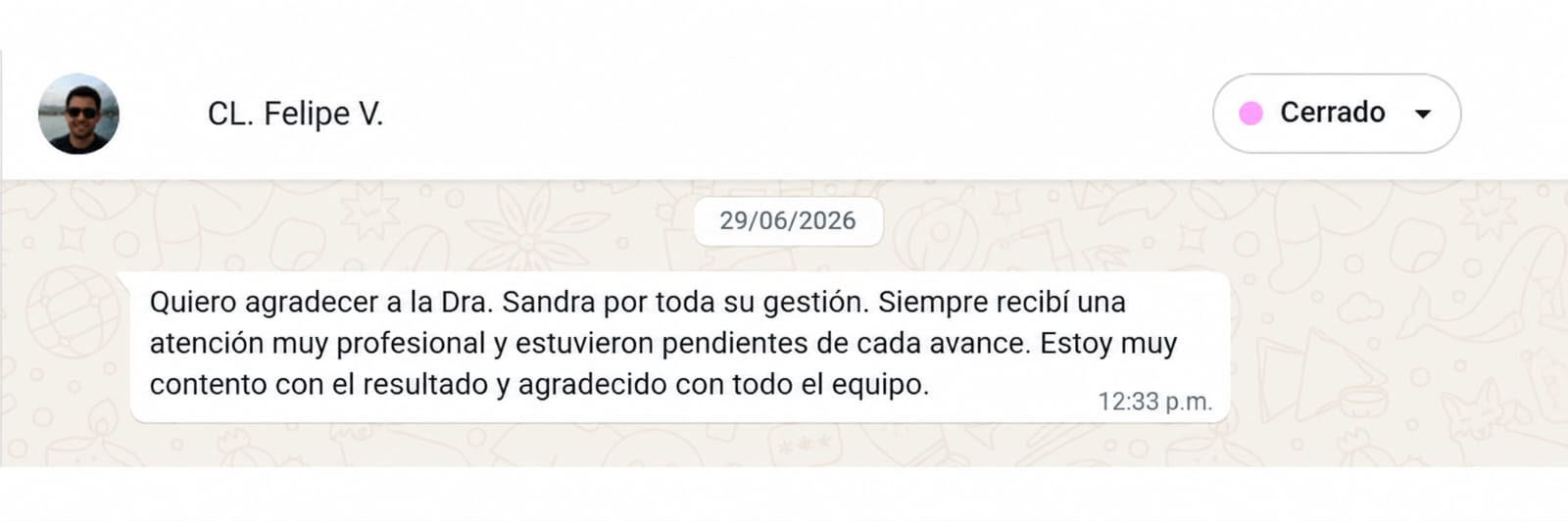 Conversación real con una clienta