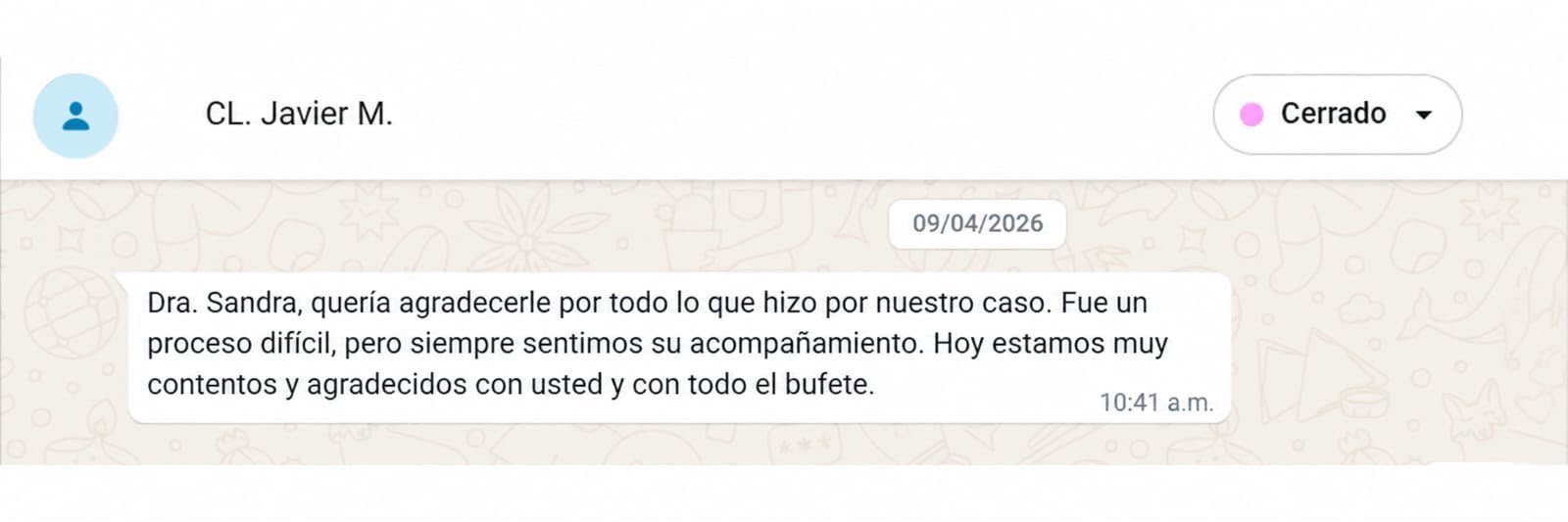 Conversación real con una clienta